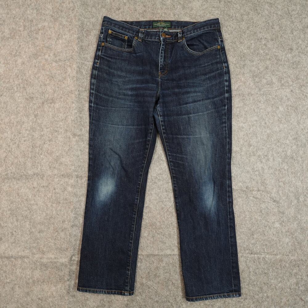 Lauren Ralph Lauren Dark Wash Straight Leg Jeans